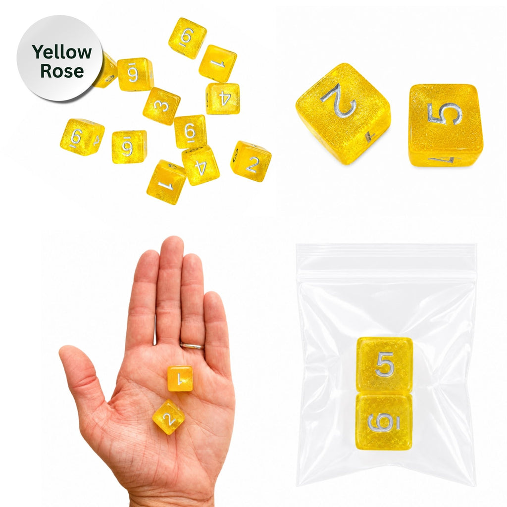 Sparkle Acrylic Mahjong Dice Set – Mahjong Accessories - Premium Mahjong Dice