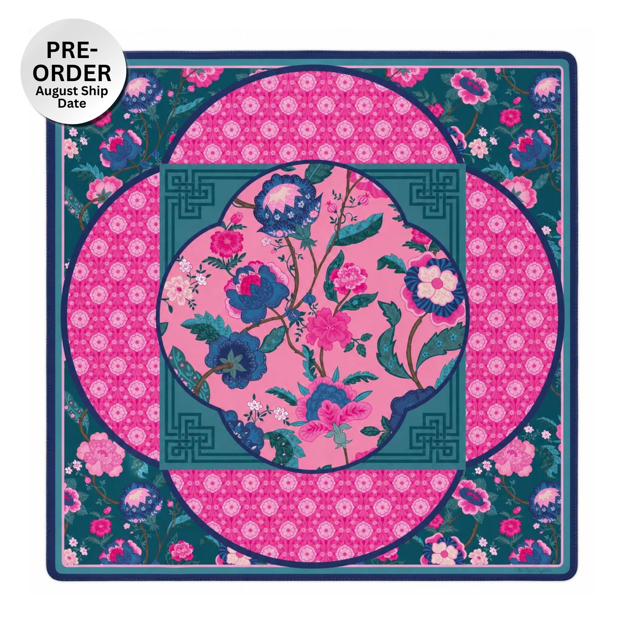 PREORDER - Peony Sociale Premium Mahjong Mat – 33" - Estimated Ship Aug 20th 2026