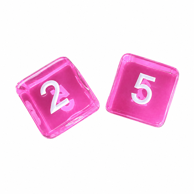 Specialty Jelly Mahjong Dice – Bright Translucent Acrylic (Set of 2)