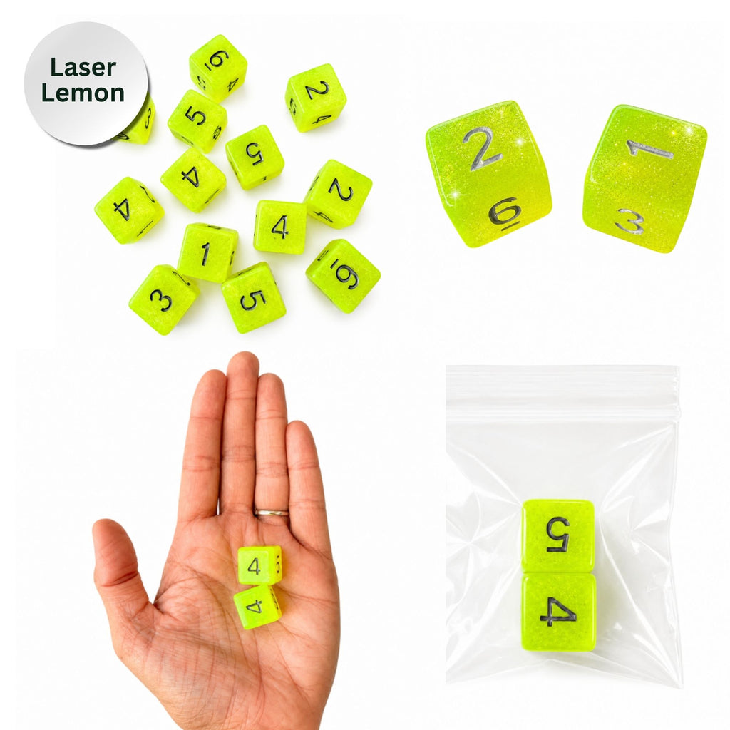Sparkle Acrylic Mahjong Dice Set – Mahjong Accessories - Premium Mahjong Dice