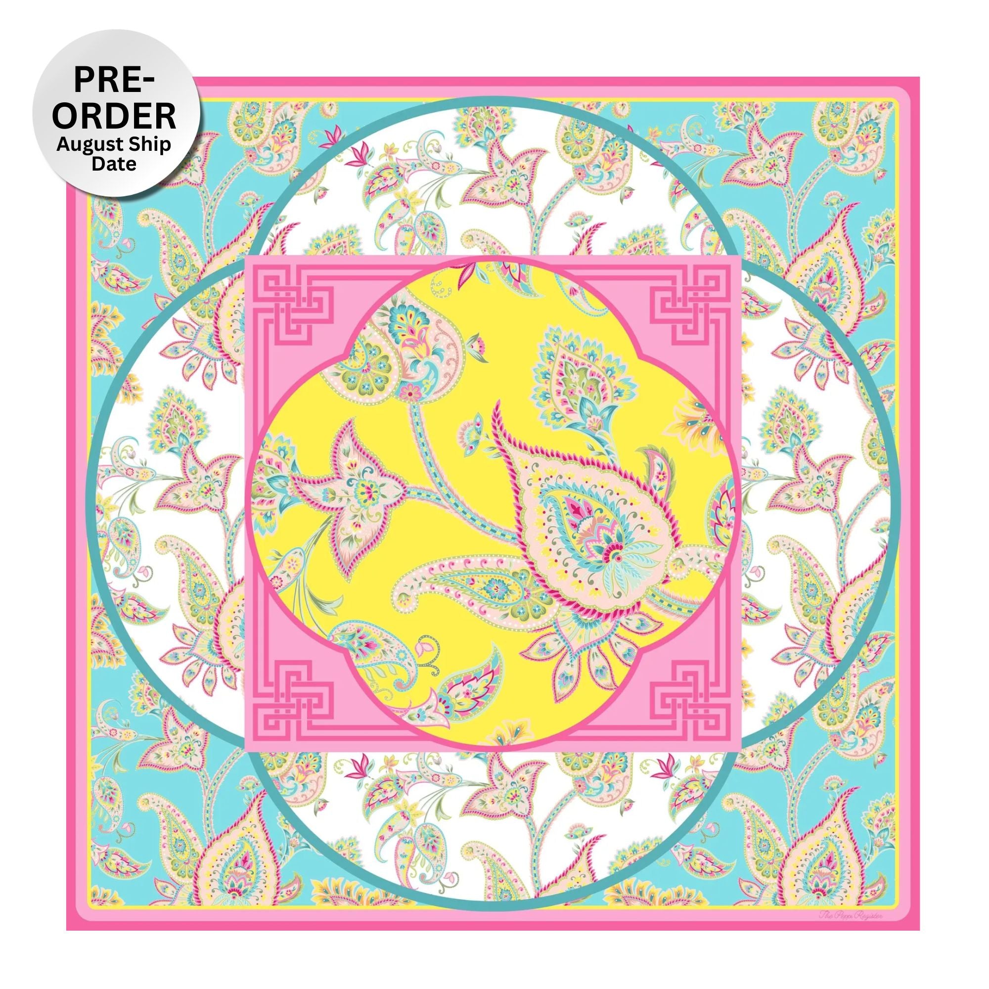PREORDER - Paisley Jubilee Premium Mahjong Mat – 33" - Estimated Ship Aug 20th 2026