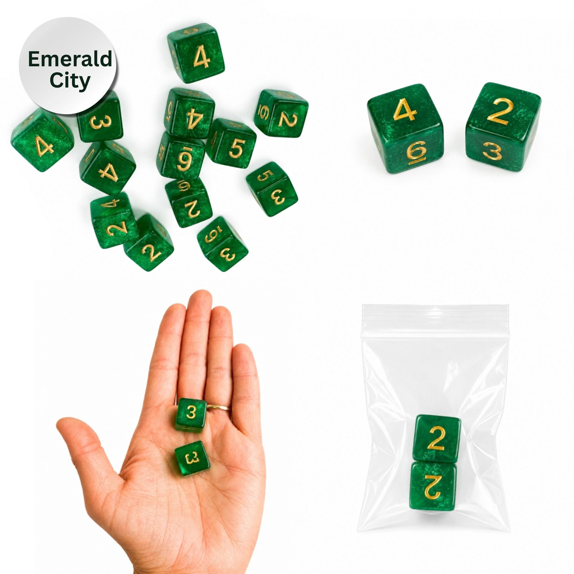 Sparkle Acrylic Mahjong Dice Set – Mahjong Accessories - Premium Mahjong Dice