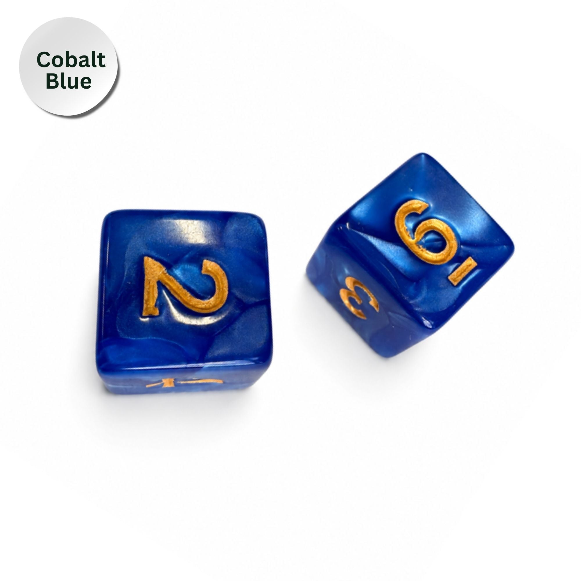 Pearl Acrylic Mahjong Dice Set – Metallic Number Dice - Premium Mahjong Accessories