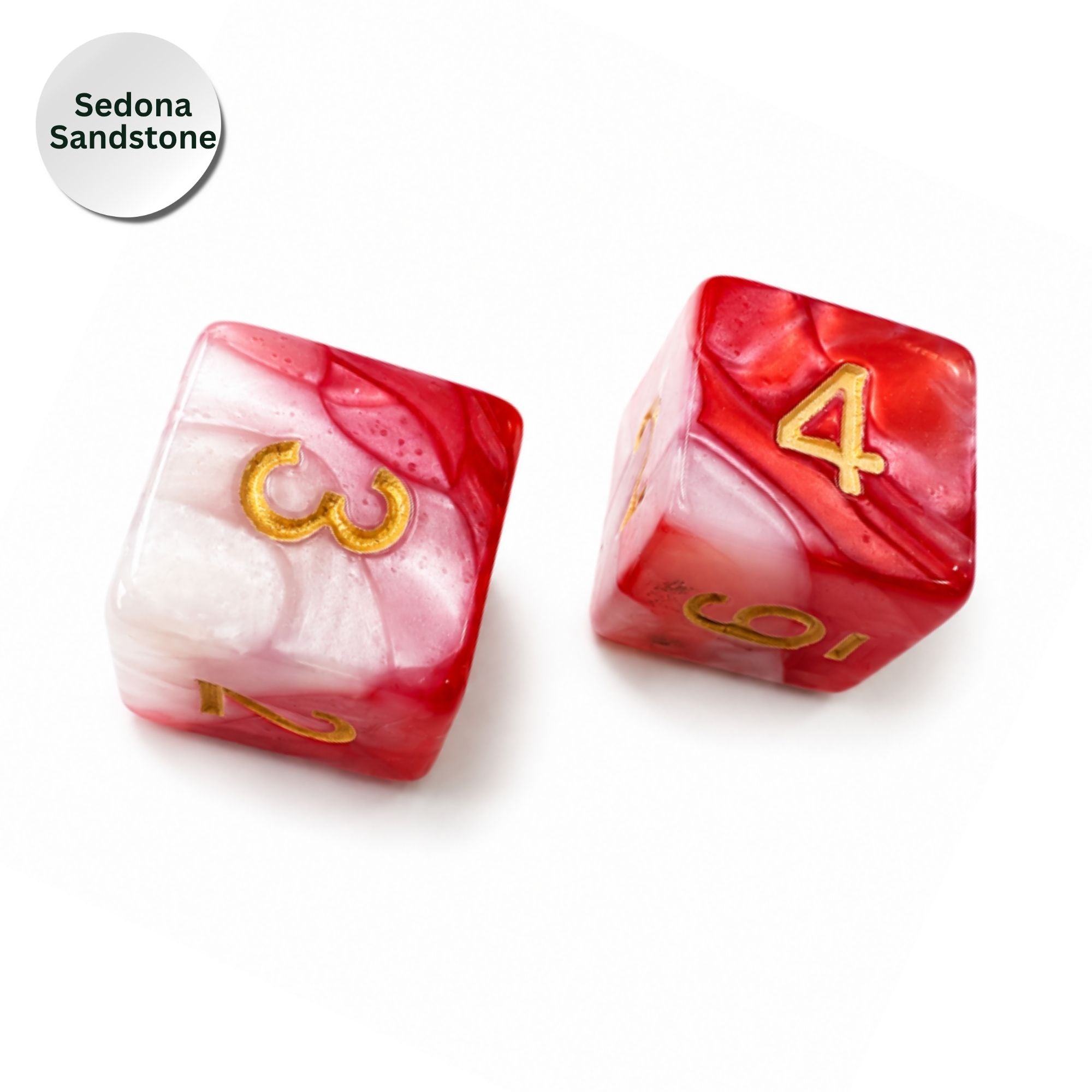 Pearl Acrylic Mahjong Dice Set – Metallic Number Dice - Premium Mahjong Accessories