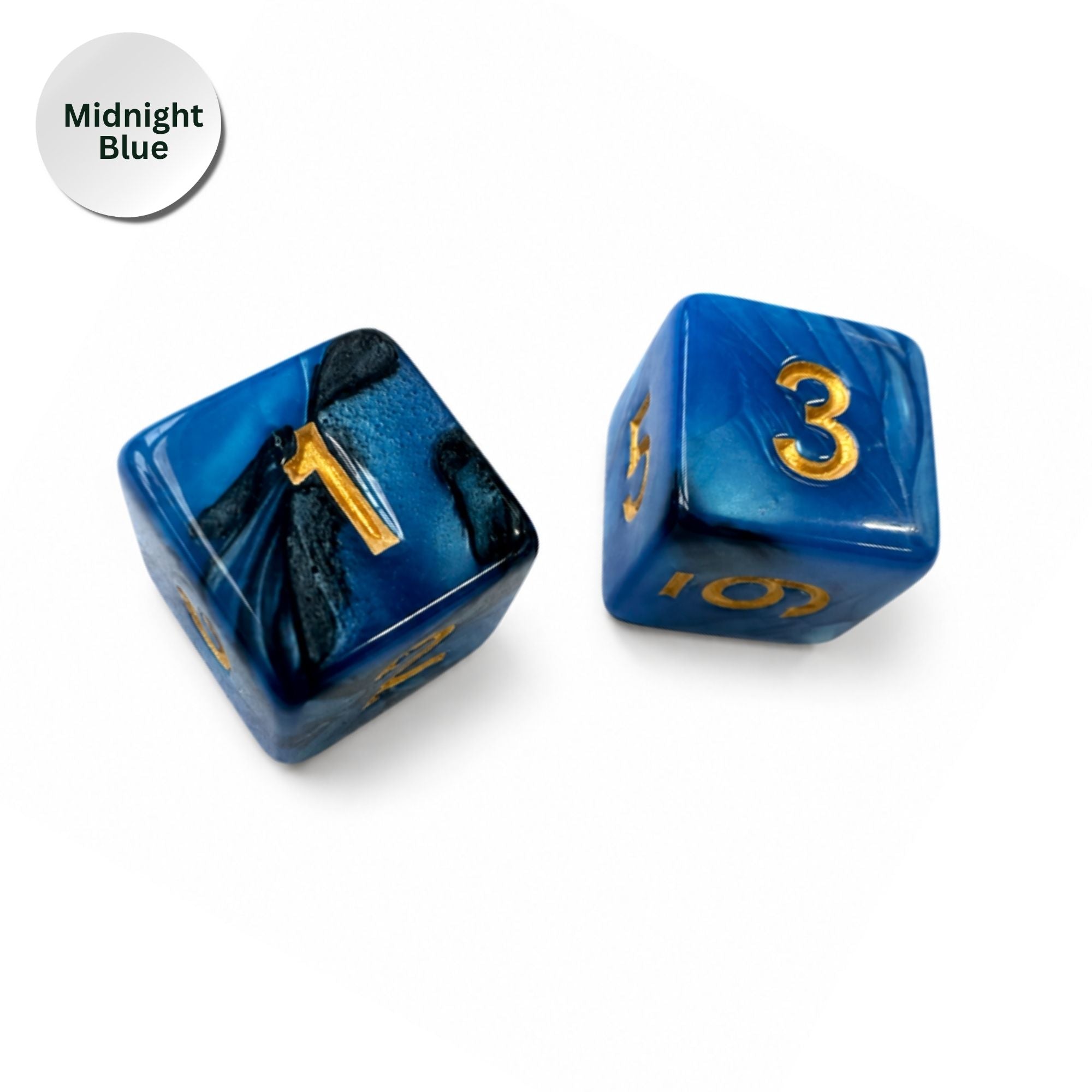 Pearl Acrylic Mahjong Dice Set – Metallic Number Dice - Premium Mahjong Accessories