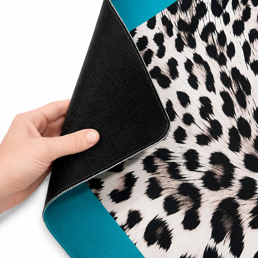 Teal Rivera Leopard 33" Mahjong Mat