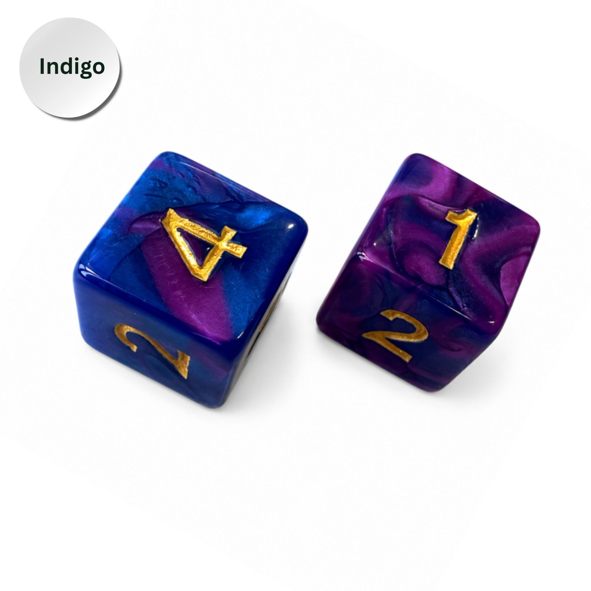 Pearl Acrylic Mahjong Dice Set – Metallic Number Dice - Premium Mahjong Accessories