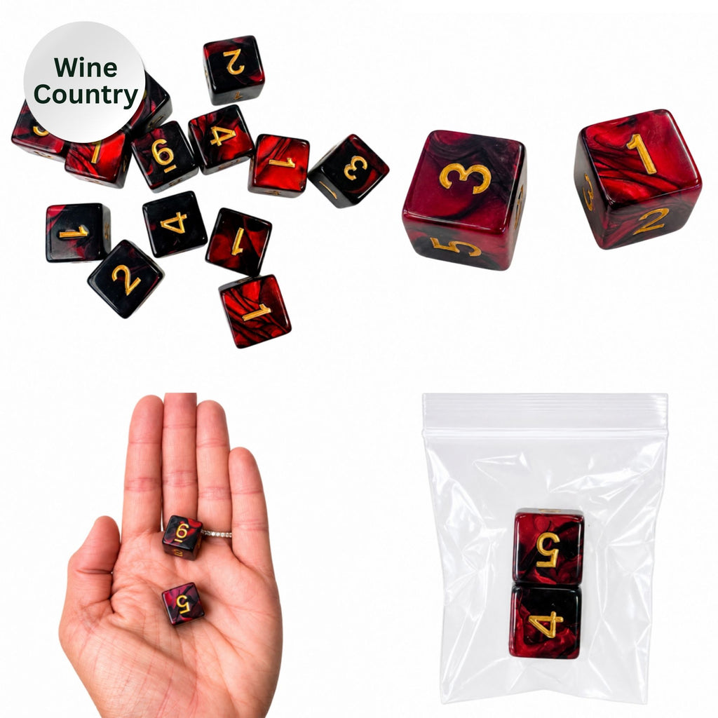 Pearl Acrylic Mahjong Dice Set – Metallic Number Dice - Premium Mahjong Accessories
