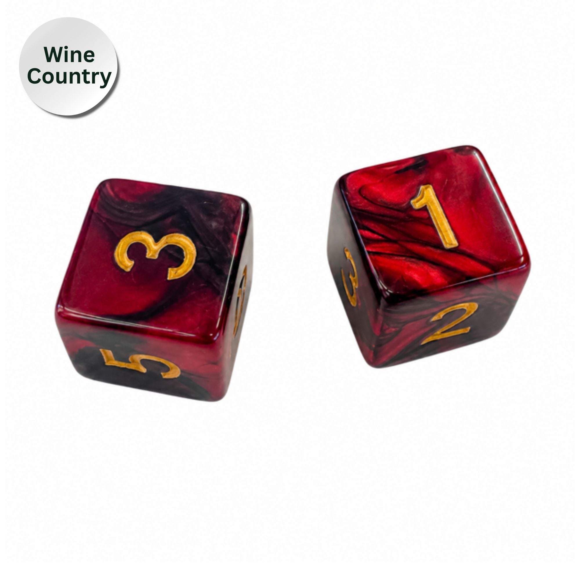 Pearl Acrylic Mahjong Dice Set – Metallic Number Dice - Premium Mahjong Accessories