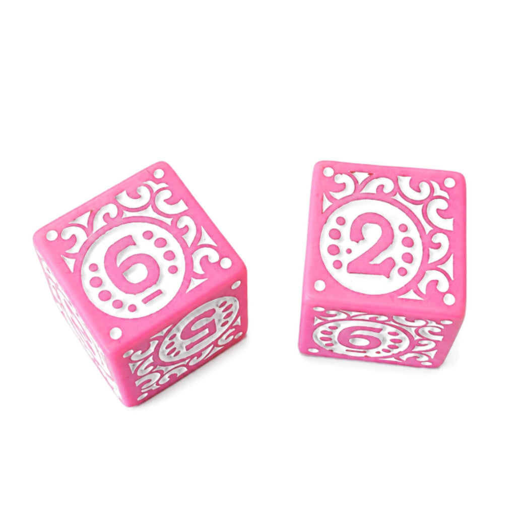 Vintage Pink Mahjong Hand Painted Specialty Dice Set – Specialty Game Accessories