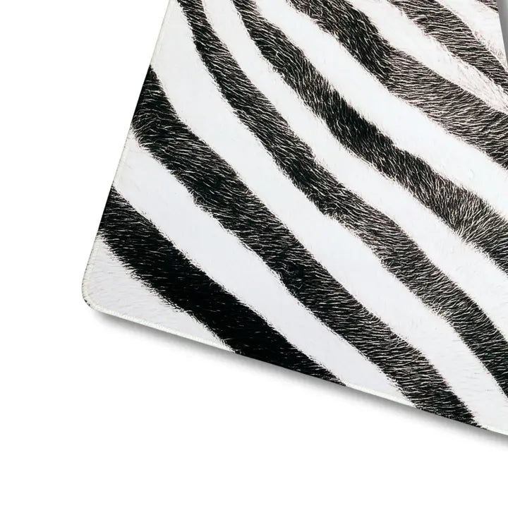Zebra Noir Safari Club Collection 33" Mahjong Mat