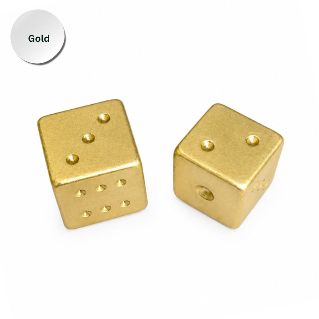 Luxe Mahjong Dice Set – Specialty Game Accessories - Gold and Silver