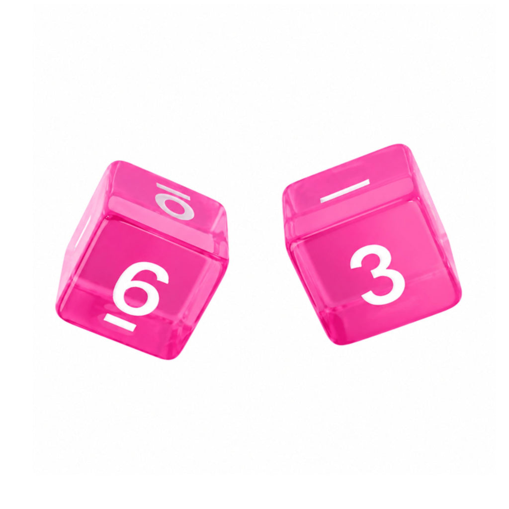 Specialty Mahjong Dice – Bright Translucent Acrylic (Set of 2)