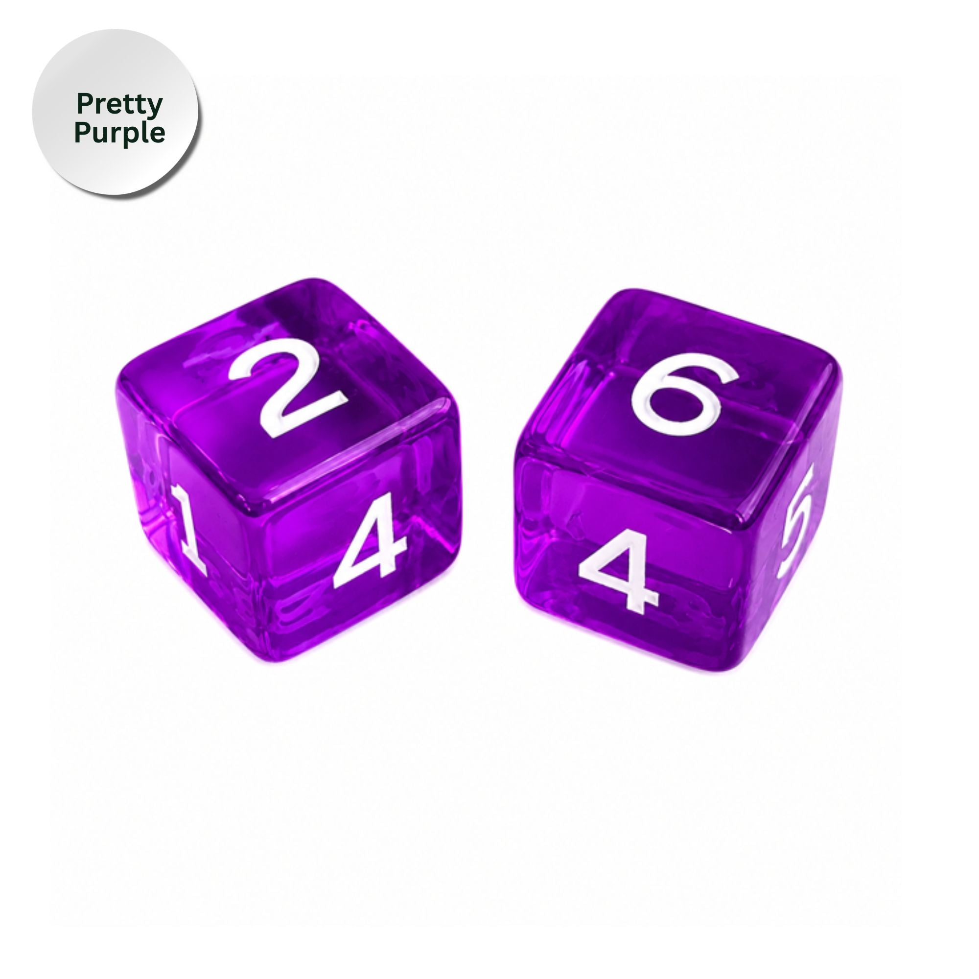 Specialty Mahjong Dice – Bright Translucent Acrylic (Set of 2)