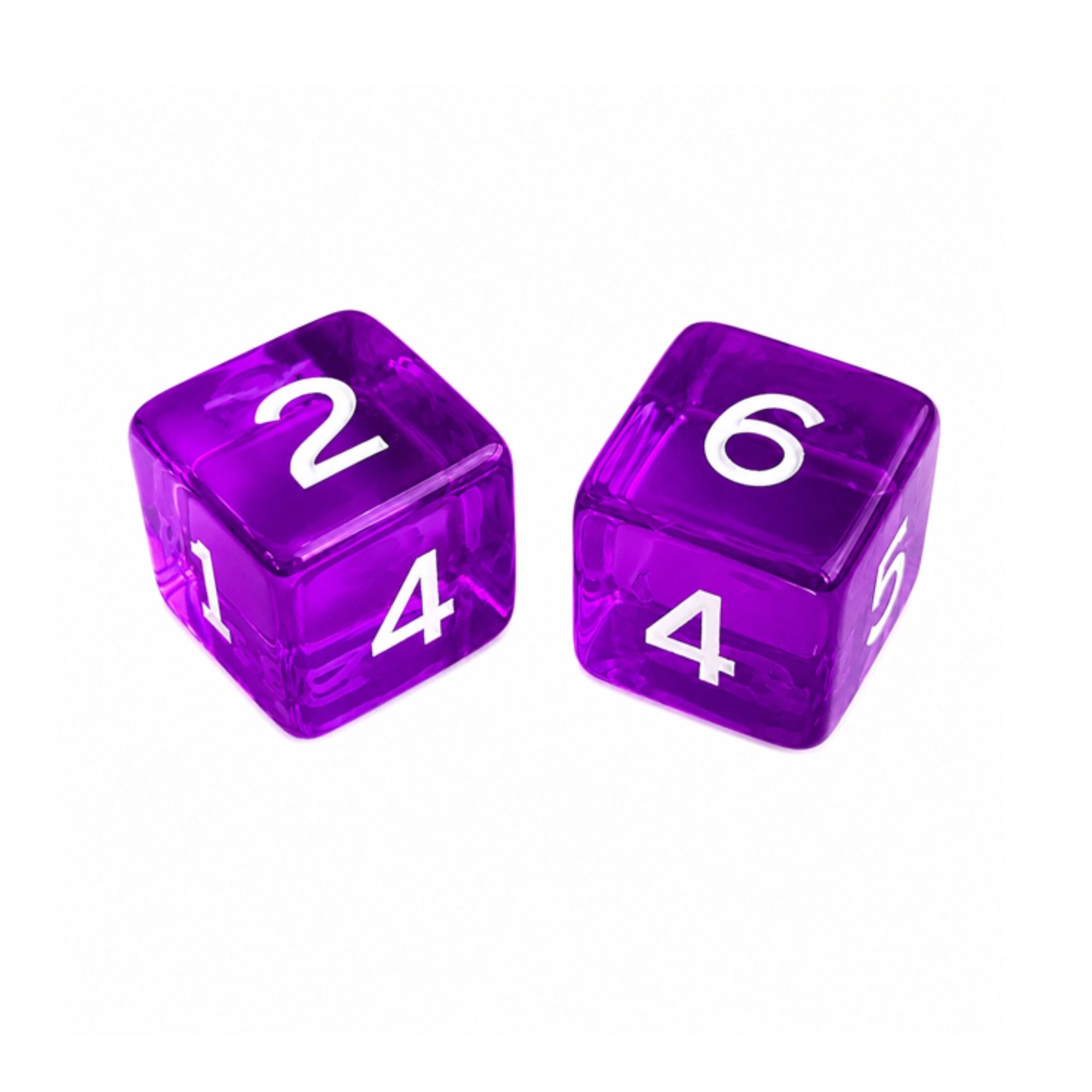 Specialty Mahjong Dice – Bright Translucent Acrylic (Set of 2)