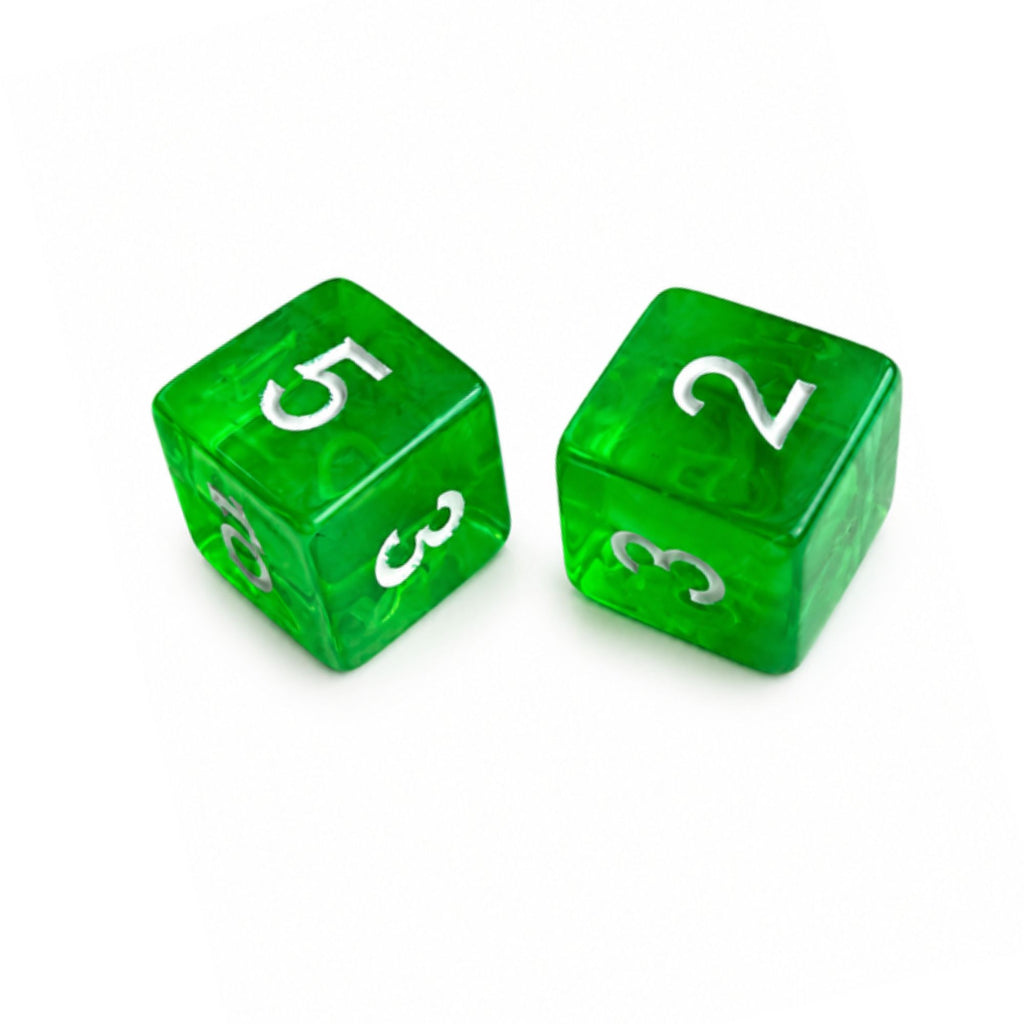 Specialty Mahjong Dice – Bright Translucent Acrylic (Set of 2)