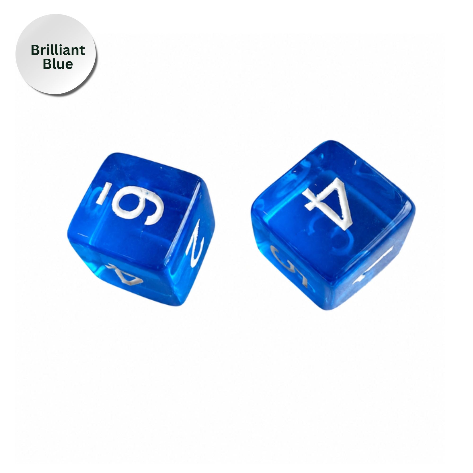 Specialty Mahjong Dice – Bright Translucent Acrylic (Set of 2)