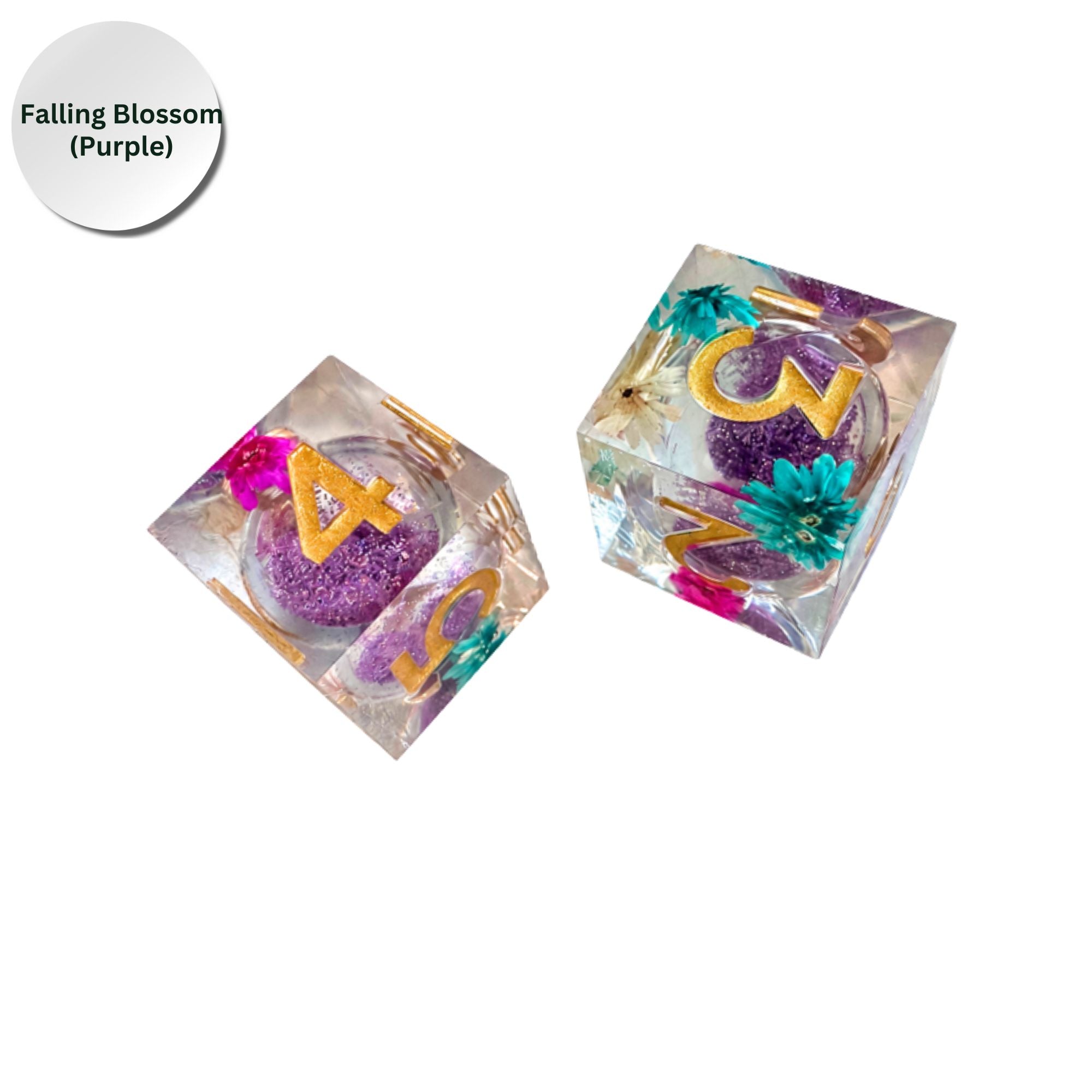 Falling Blossom Dice Collection- Mahjong Dice (Set of 2)