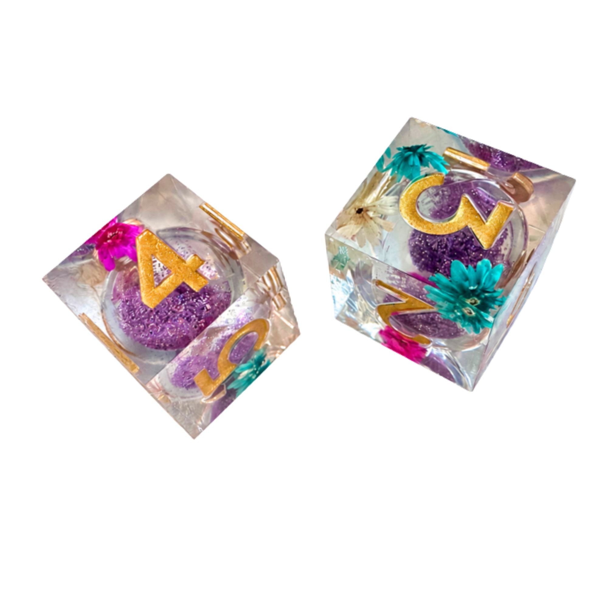 Falling Blossom Dice Collection- Mahjong Dice (Set of 2)