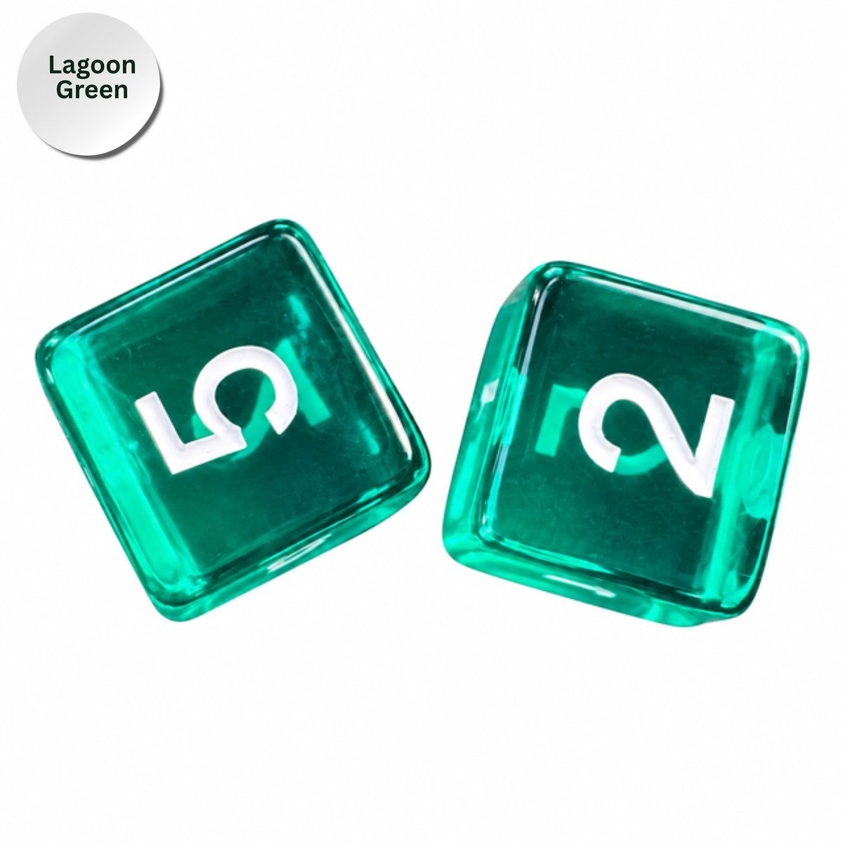 Specialty Jelly Mahjong Dice – Bright Translucent Acrylic (Set of 2)