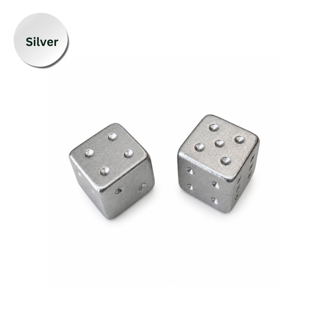 Luxe Mahjong Dice Set – Specialty Game Accessories - Gold and Silver