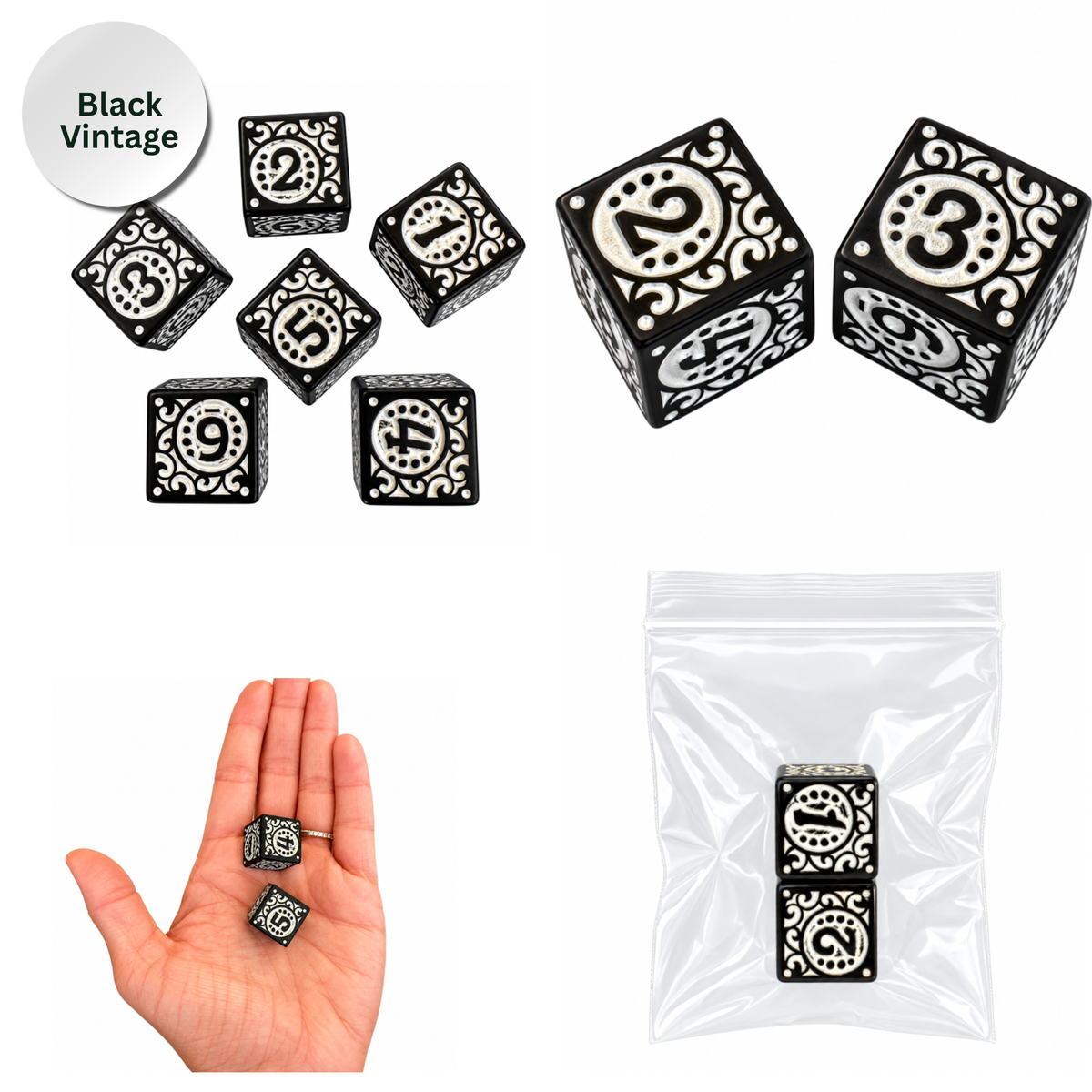 Vintage Mahjong Hand Painted Specialty Dice Set – Specialty Game Accessories