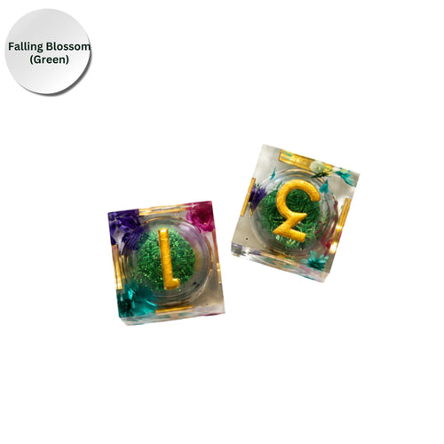 Falling Blossom Dice Collection- Mahjong Dice (Set of 2)
