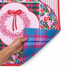 PRE-ORDER - Very Merry Wreath Double-Sided Leatherette Mahjong Mat 31.5" x 31.5"