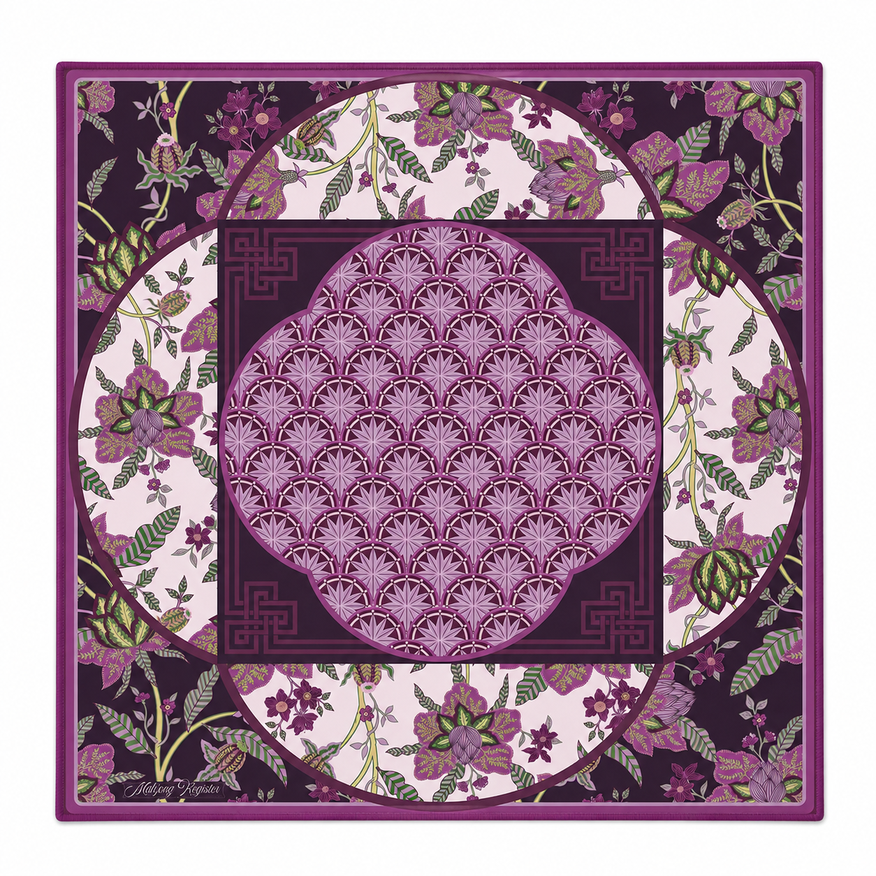PREORDER - Pretty in Plum Premium Mahjong Mat – 33" - Estimated Ship Oct 30th