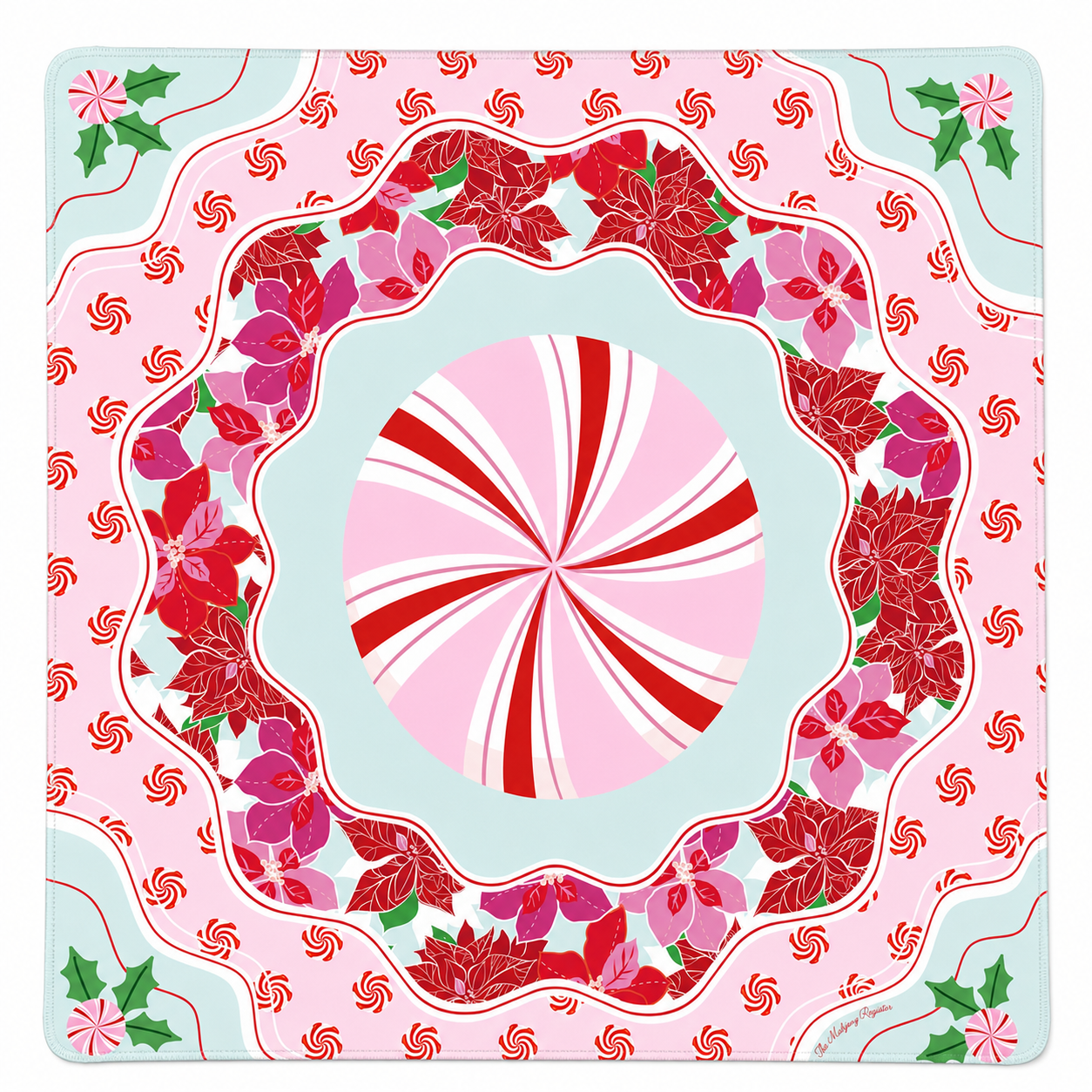 PRE-ORDER - Peppermint Patty Premium Mahjong Mat – 33" - Estimated Ship Sep 25th 2026