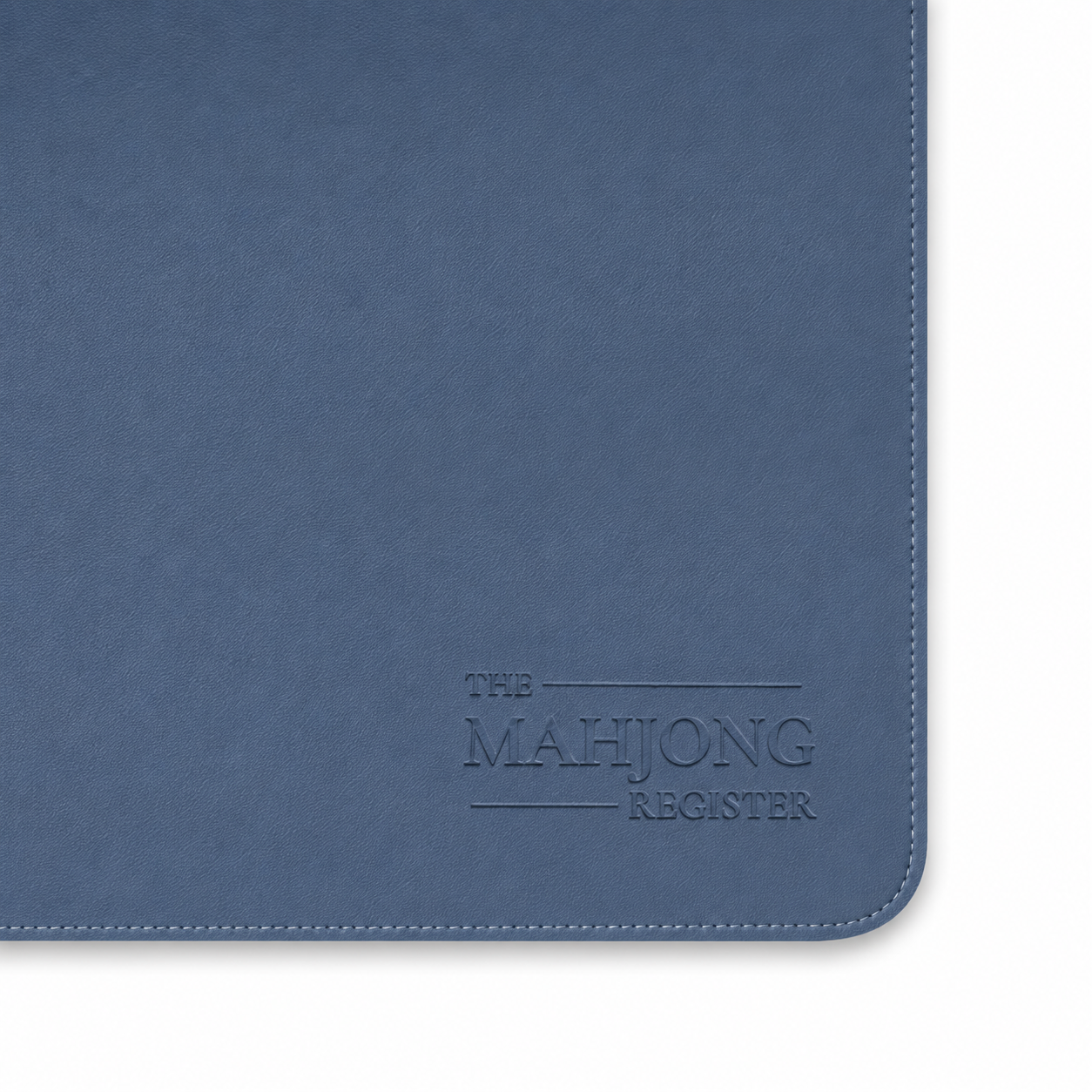 PRE-ORDER - Seafoam Green & Slate Blue Double-Sided Leatherette Mahjong Mat – 33" x 33" - Estimated Ship Oct 9th