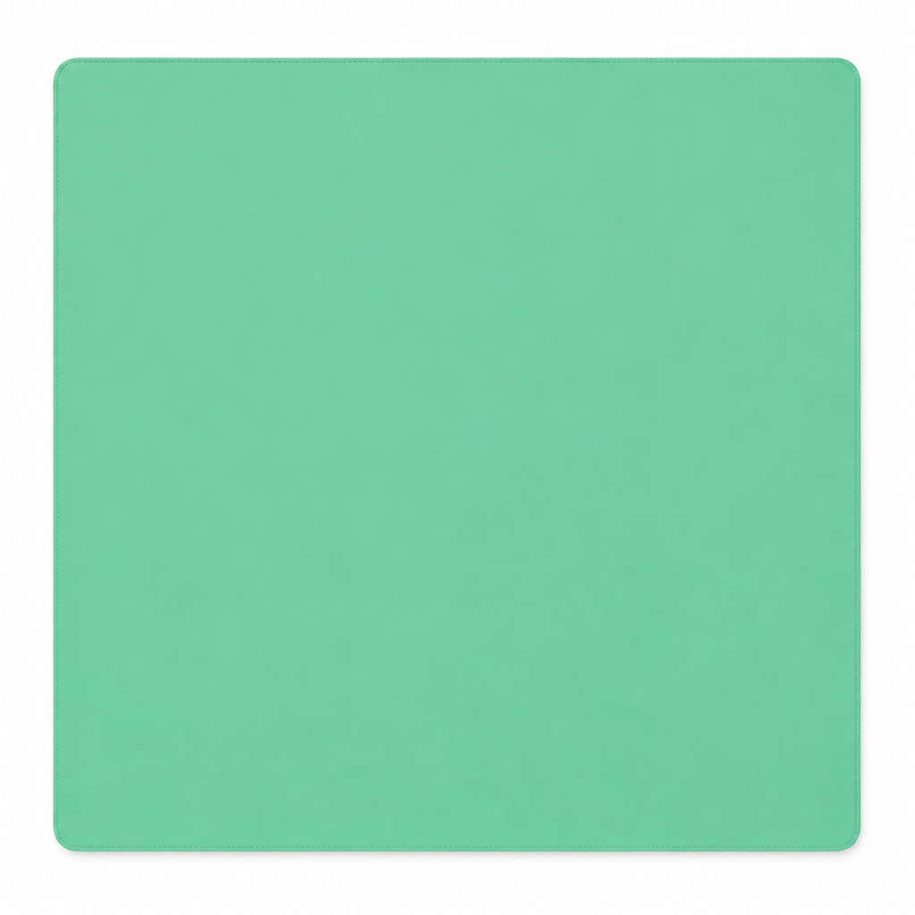 PRE-ORDER - Seafoam Green & Slate Blue Double-Sided Leatherette Mahjong Mat – 33" x 33" - Estimated Ship Oct 9th