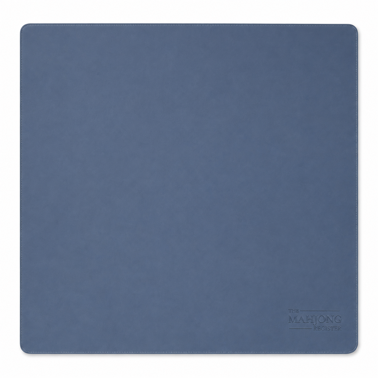 PRE-ORDER - Seafoam Green & Slate Blue Double-Sided Leatherette Mahjong Mat – 33" x 33" - Estimated Ship Oct 9th