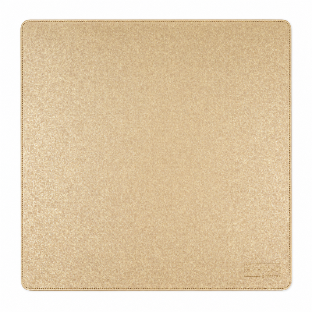 PRE-ORDER - Gold Leatherette Mahjong Mat – 33" x 33" - Estimated Ship Oct 9th