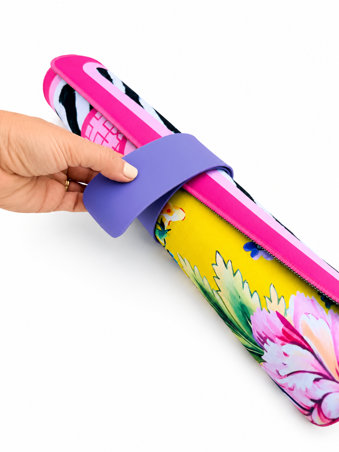Mahjong Mat Strap | Silicone Slap Bracelet Mat Holder | Roll Up Mahjong Mat Band | Travel Storage Strap | American Mahjong Gift
