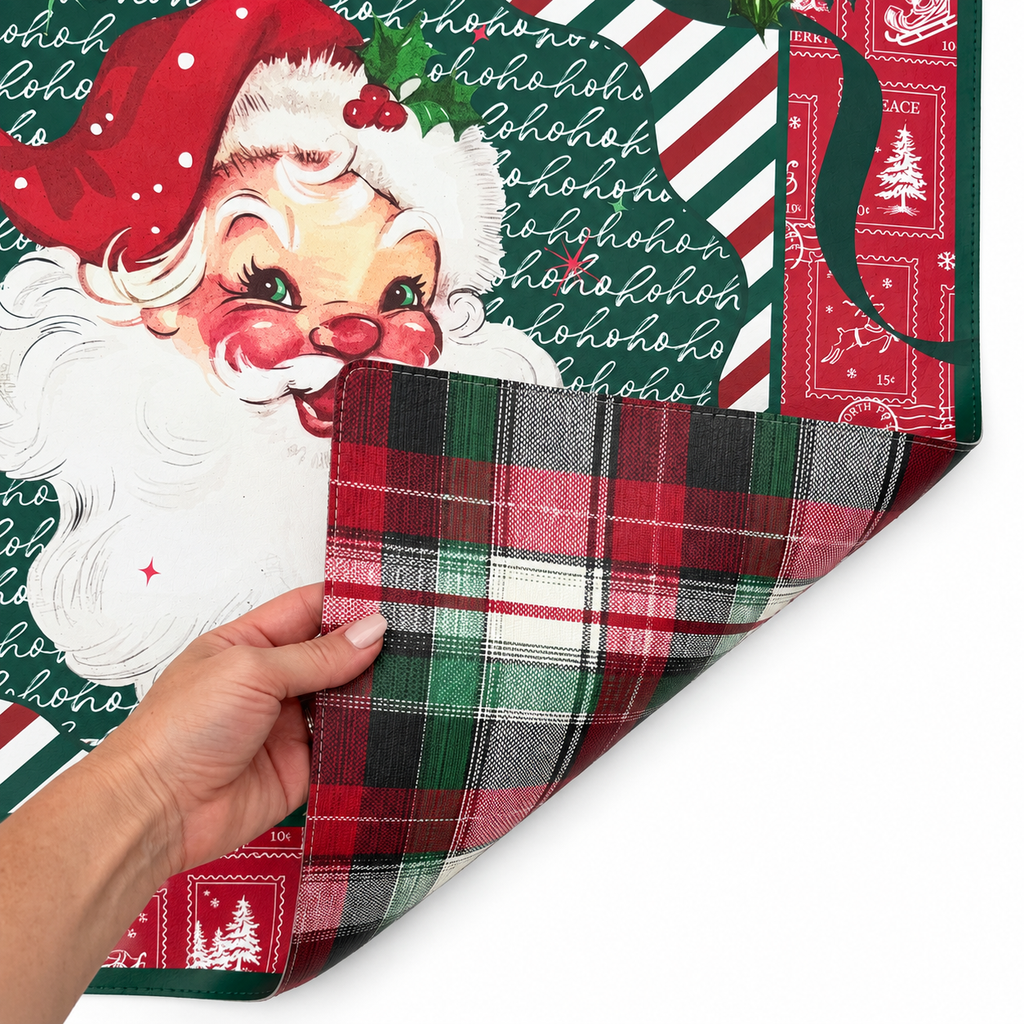 PRE-ORDER - Letters to Santa Double-Sided Leatherette Mahjong Mat 31.5" x 31.5"