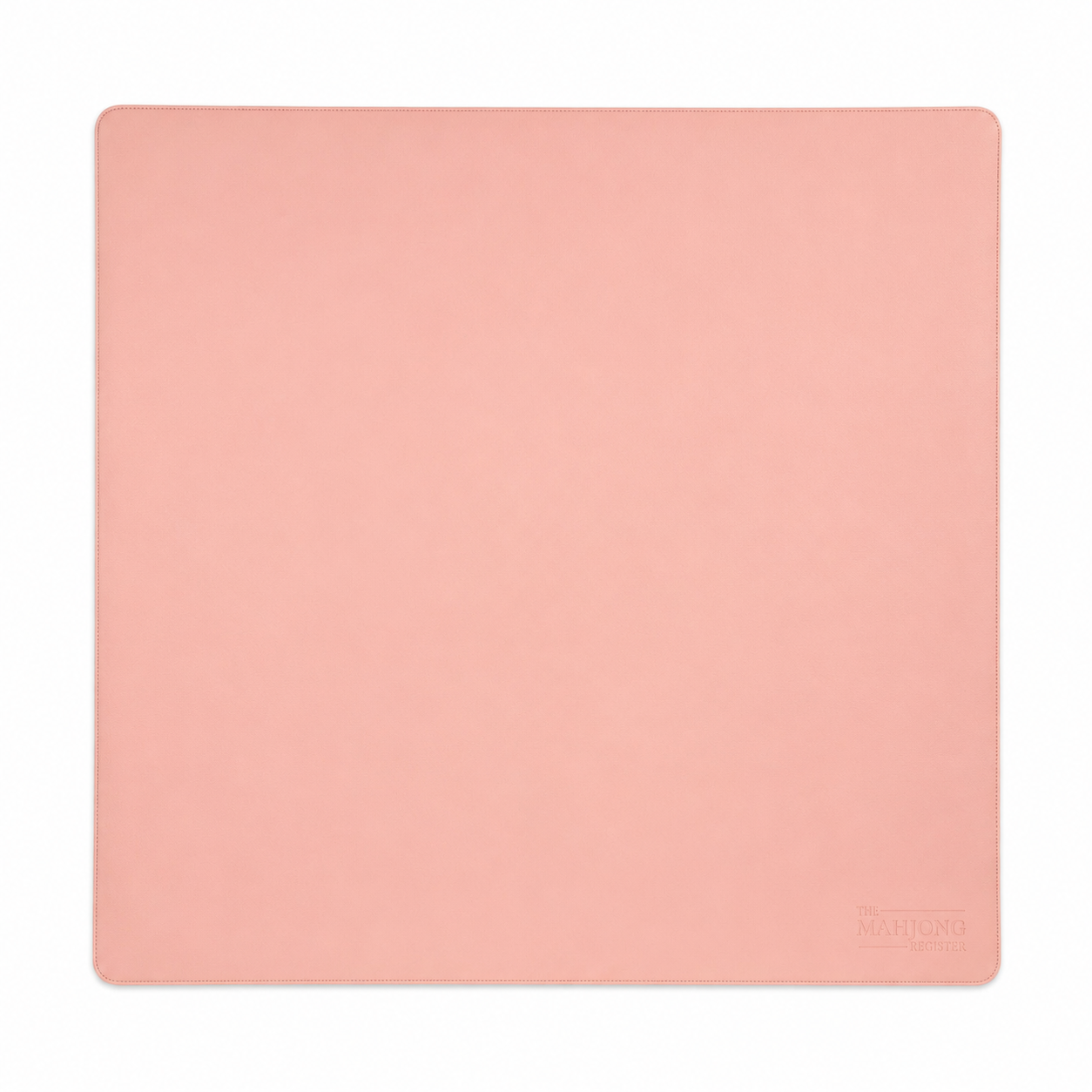 PRE-ORDER - Coral & Aqua Double-Sided Leatherette Mahjong Mat – 33" x 33" - Estimated Ship Oct 9th