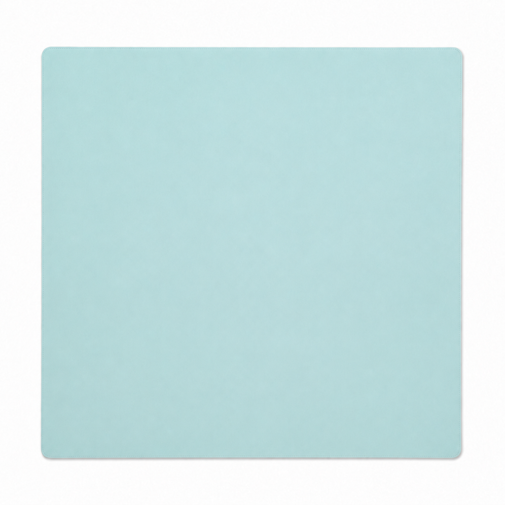 PRE-ORDER - Coral & Aqua Double-Sided Leatherette Mahjong Mat – 33" x 33" - Estimated Ship Oct 9th