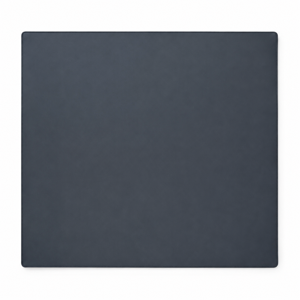 PRE-ORDER - Hunter Green & Navy Double-Sided Leatherette Mahjong Mat – 33" x 33" - Estimated Ship Oct 9th