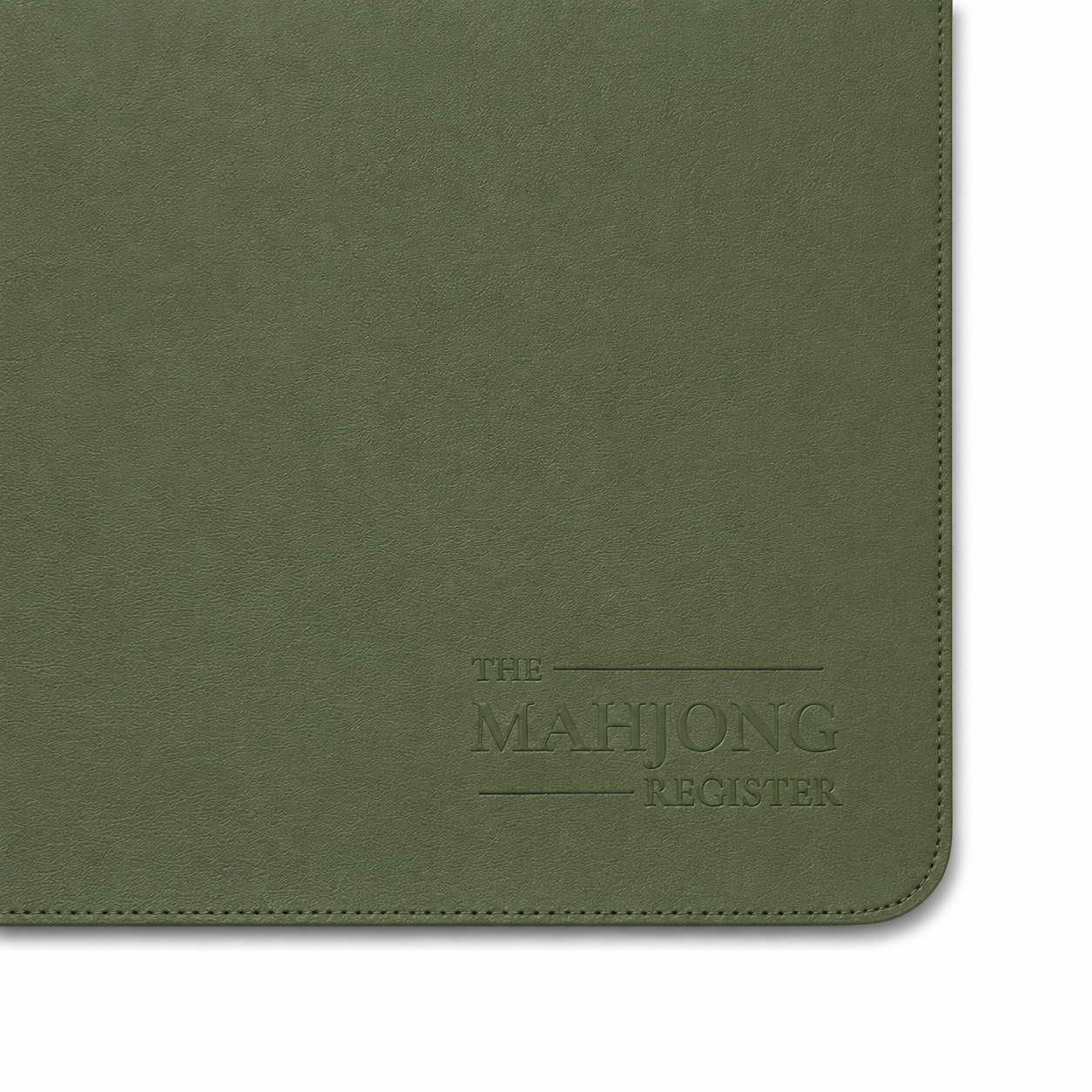 PRE-ORDER - Hunter Green & Navy Double-Sided Leatherette Mahjong Mat – 33" x 33" - Estimated Ship Oct 9th