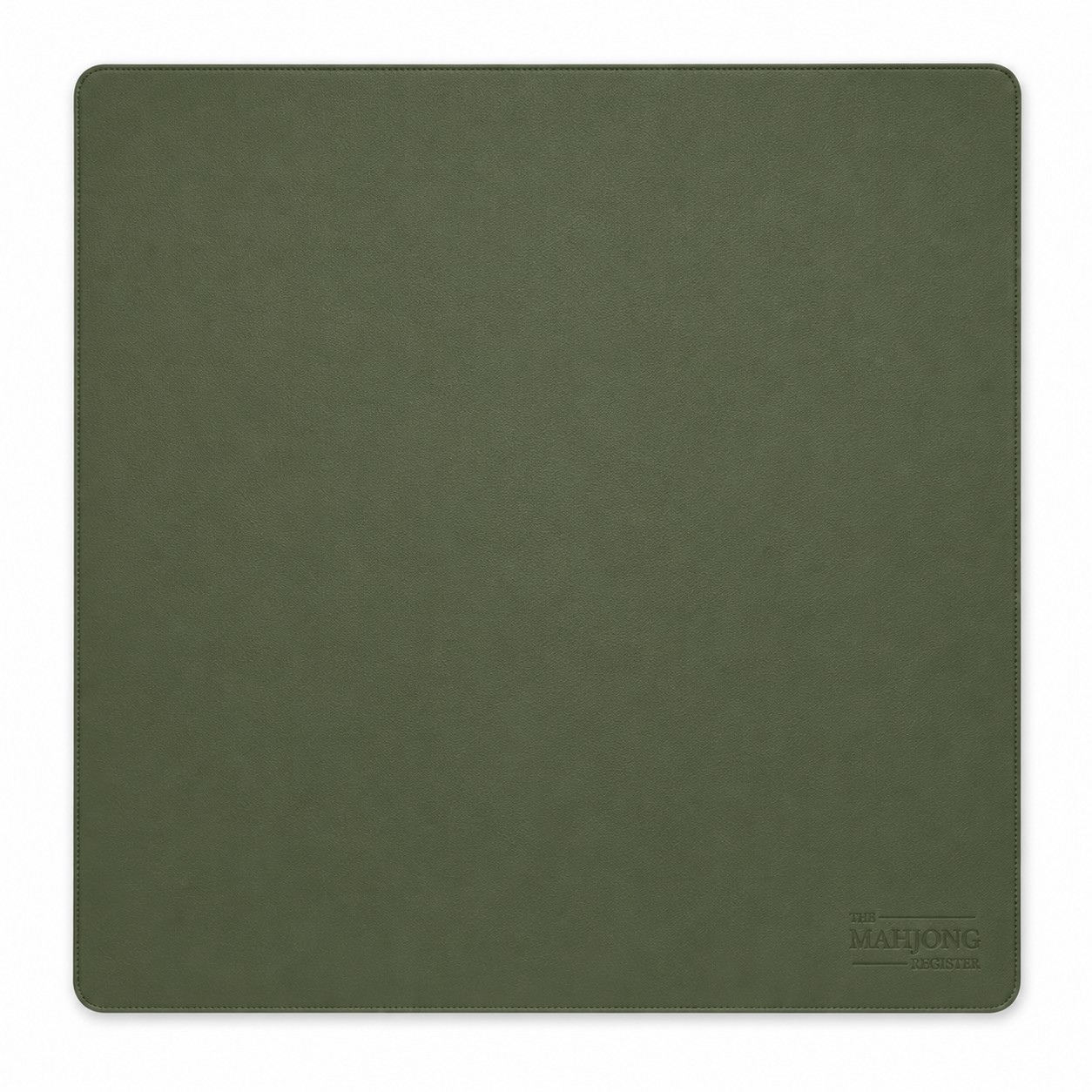PRE-ORDER - Hunter Green & Navy Double-Sided Leatherette Mahjong Mat – 33" x 33" - Estimated Ship Oct 9th