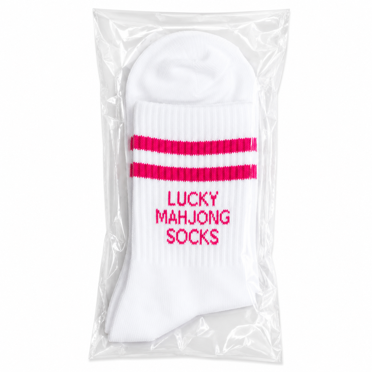 Lucky Mahjong Socks | Premium Cotton Women's Crew Socks | Funny Mahjong Gift | Mahjong Hostess Gift | Mahjong Tournament Prize