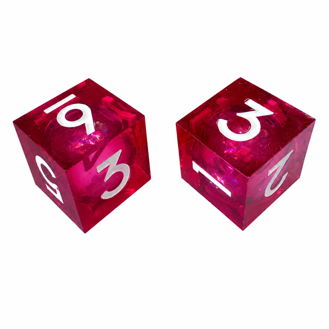 Falling Glitter Dice Collection- Mahjong Dice (Set of 2)
