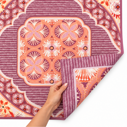 Colette’s Kaleidoscope Double-Sided Leatherette Mahjong Mat 31.5" x 31.5"