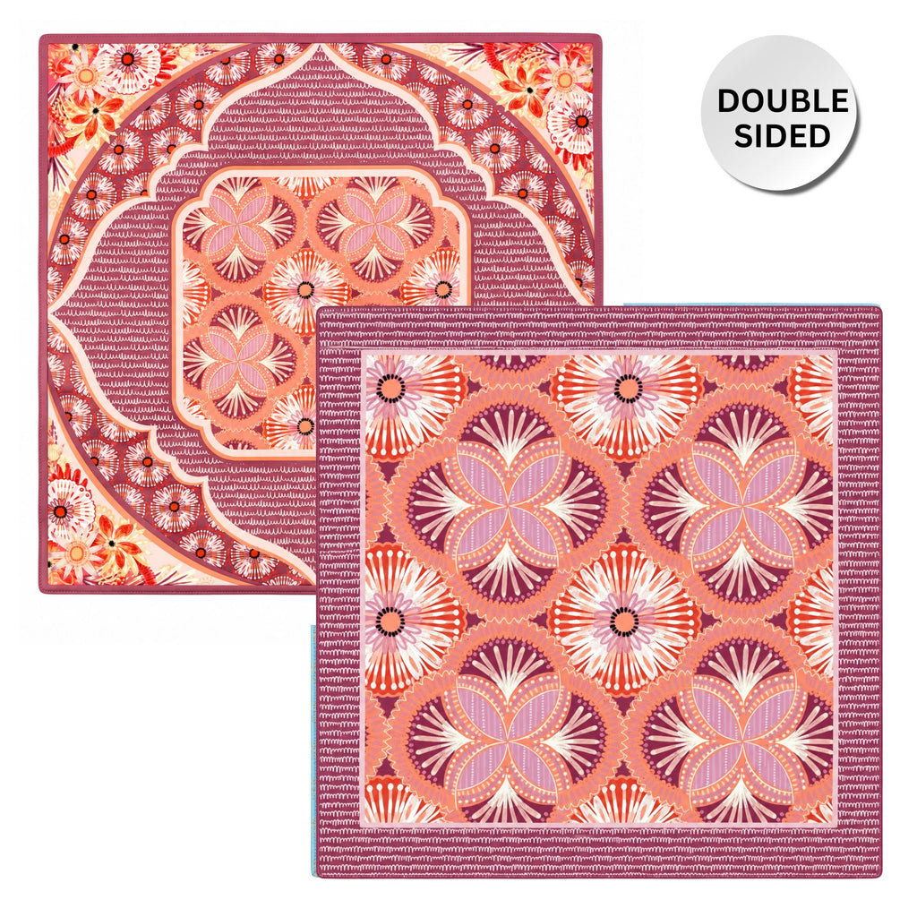 Colette’s Kaleidoscope Double-Sided Leatherette Mahjong Mat 31.5" x 31.5"