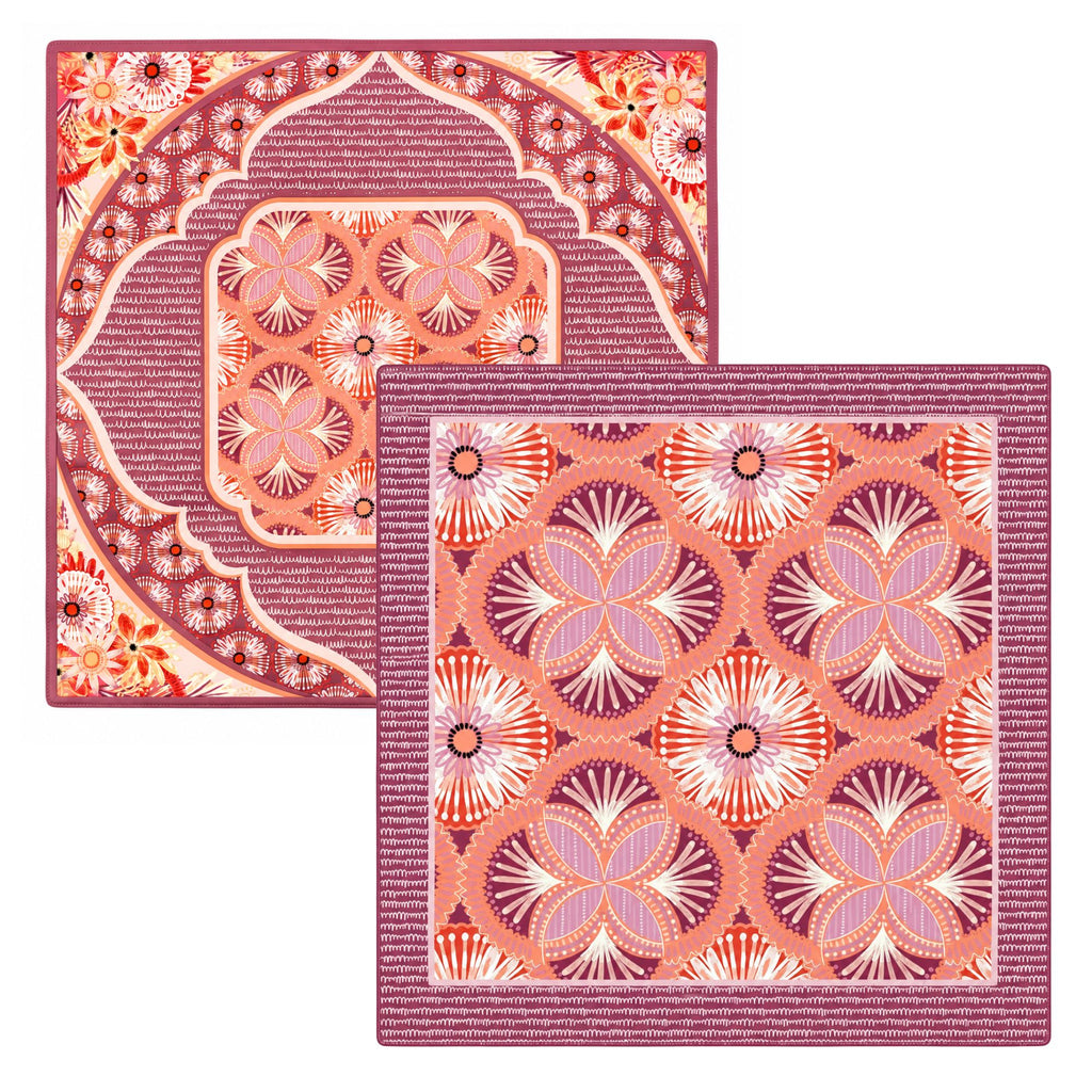 Colette’s Kaleidoscope Double-Sided Leatherette Mahjong Mat 31.5" x 31.5"