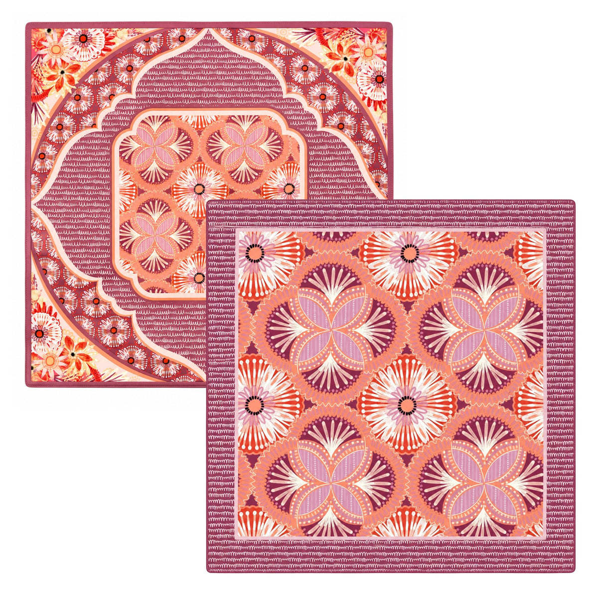 Colette’s Kaleidoscope Double-Sided Leatherette Mahjong Mat 31.5" x 31.5"