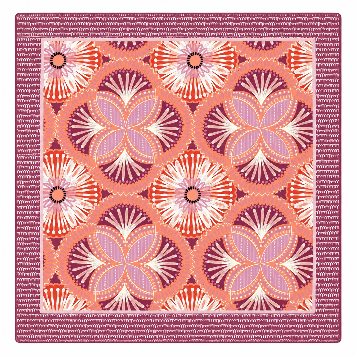 Colette’s Kaleidoscope Double-Sided Leatherette Mahjong Mat 31.5" x 31.5"
