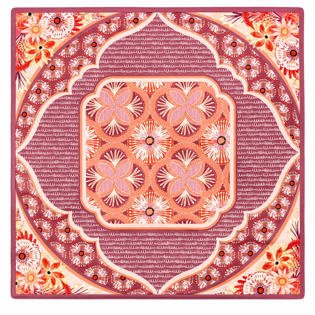 Colette’s Kaleidoscope Double-Sided Leatherette Mahjong Mat 31.5" x 31.5"