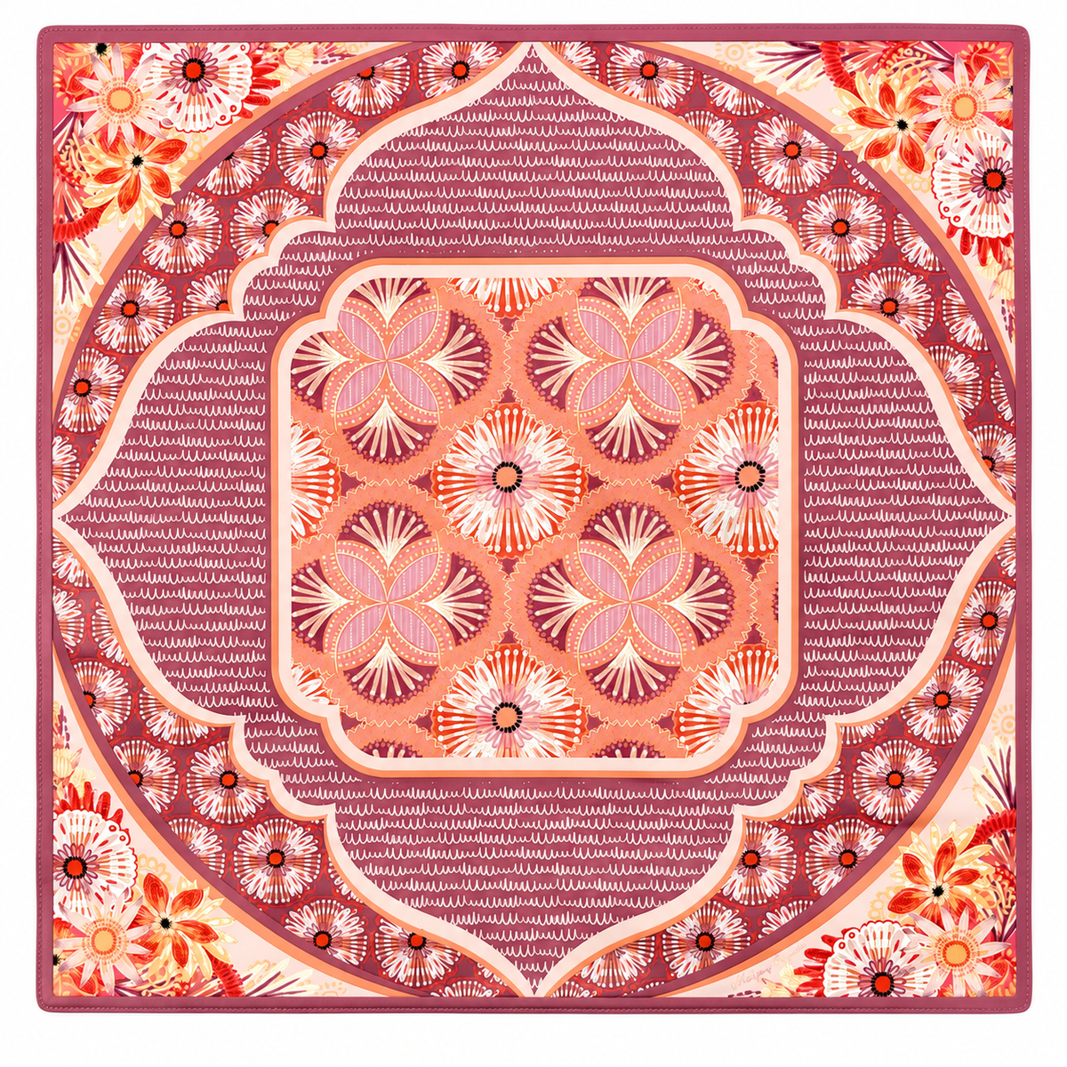 Colette’s Kaleidoscope Double-Sided Leatherette Mahjong Mat 31.5" x 31.5"